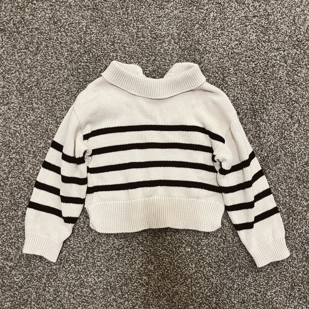 Striped Black and White kids Sweater - Picture 1 of 1